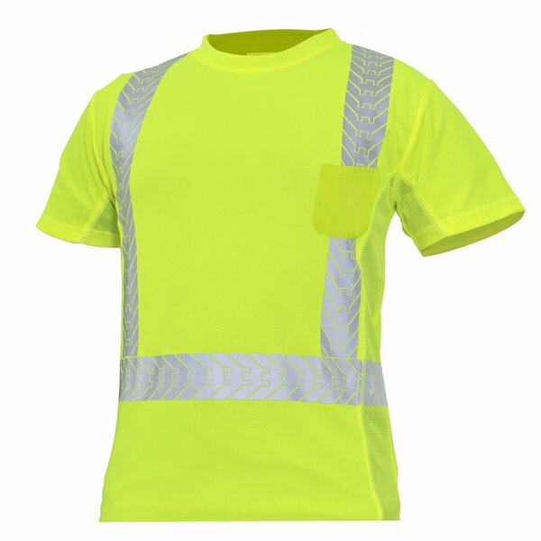 Ge HV Safety TShirt, Short Sleeve Reflective Tape L GS112GL